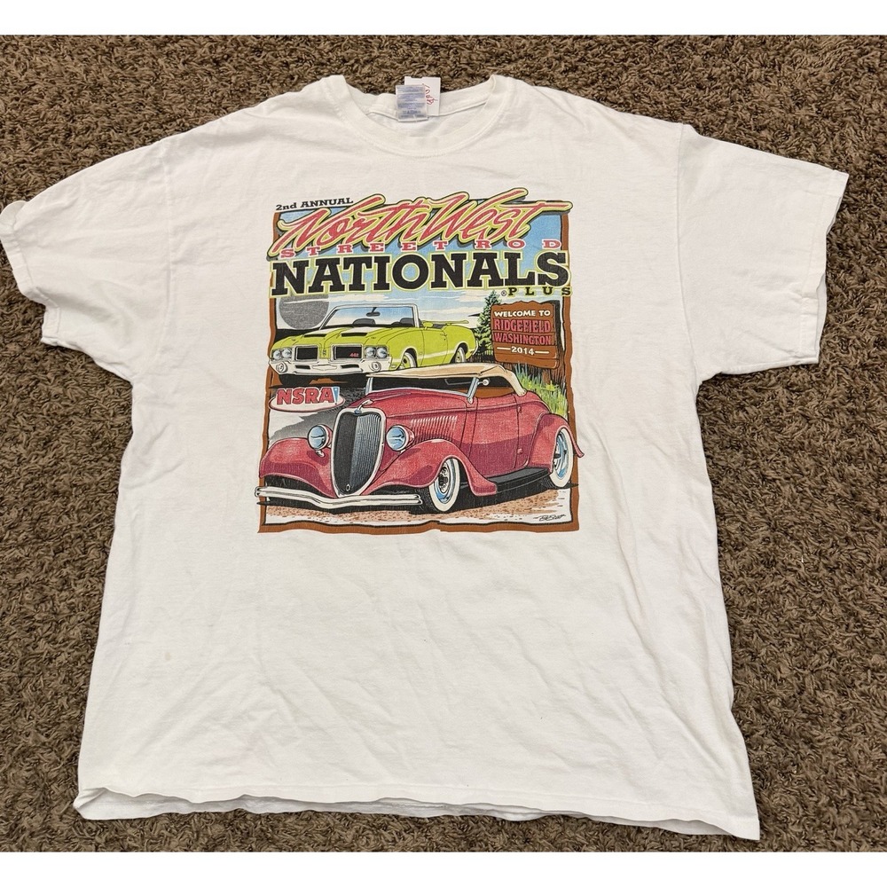 2014 Ridgefield Washington National Street Rod Association NSRA T-Shirt Size XL
